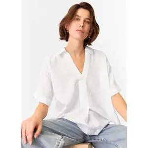 Whistles White Sasha Relaxed Shirt